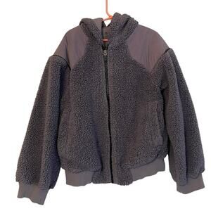 Zella Sherpa‎ Purple Full Zip Hoodie Jacket Size M 8/10